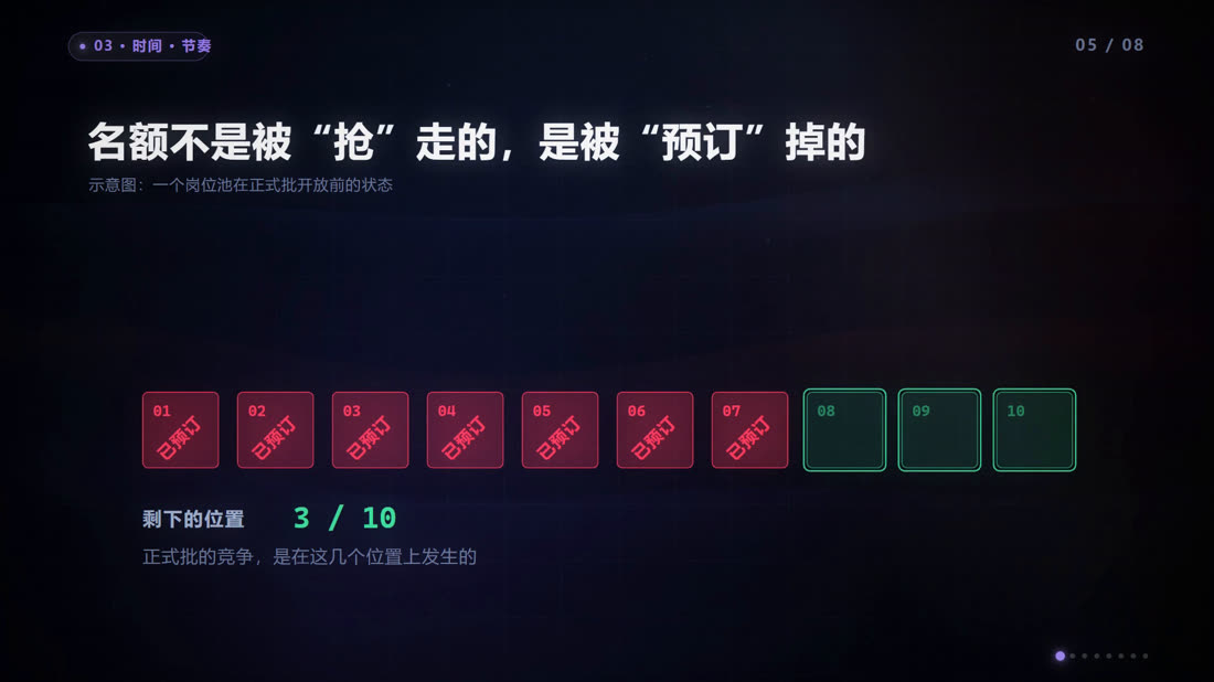 时间·节奏段：名额被预订掉